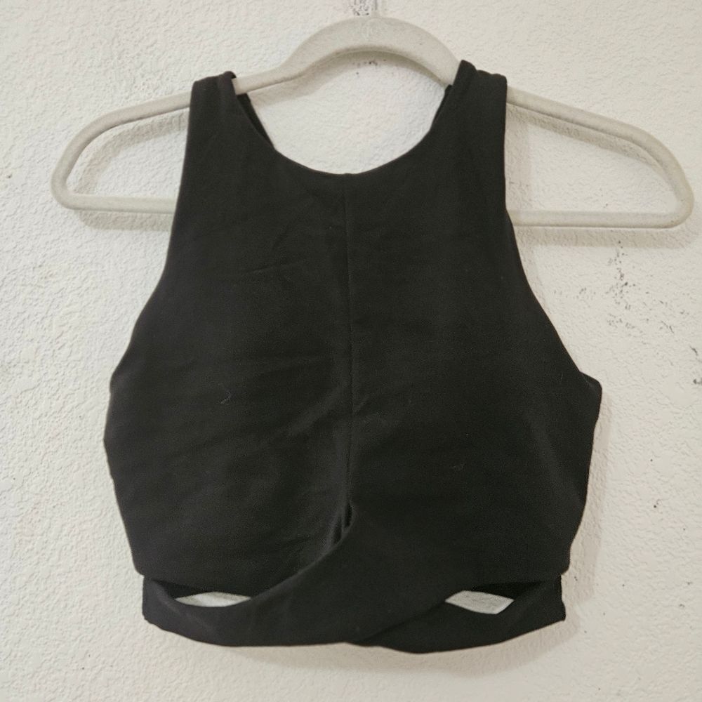 Athleta Black High-Neck Sports Bra